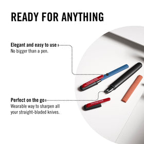 Sleek black finish on the Victorinox pocket knife sharpener for everyday carry.