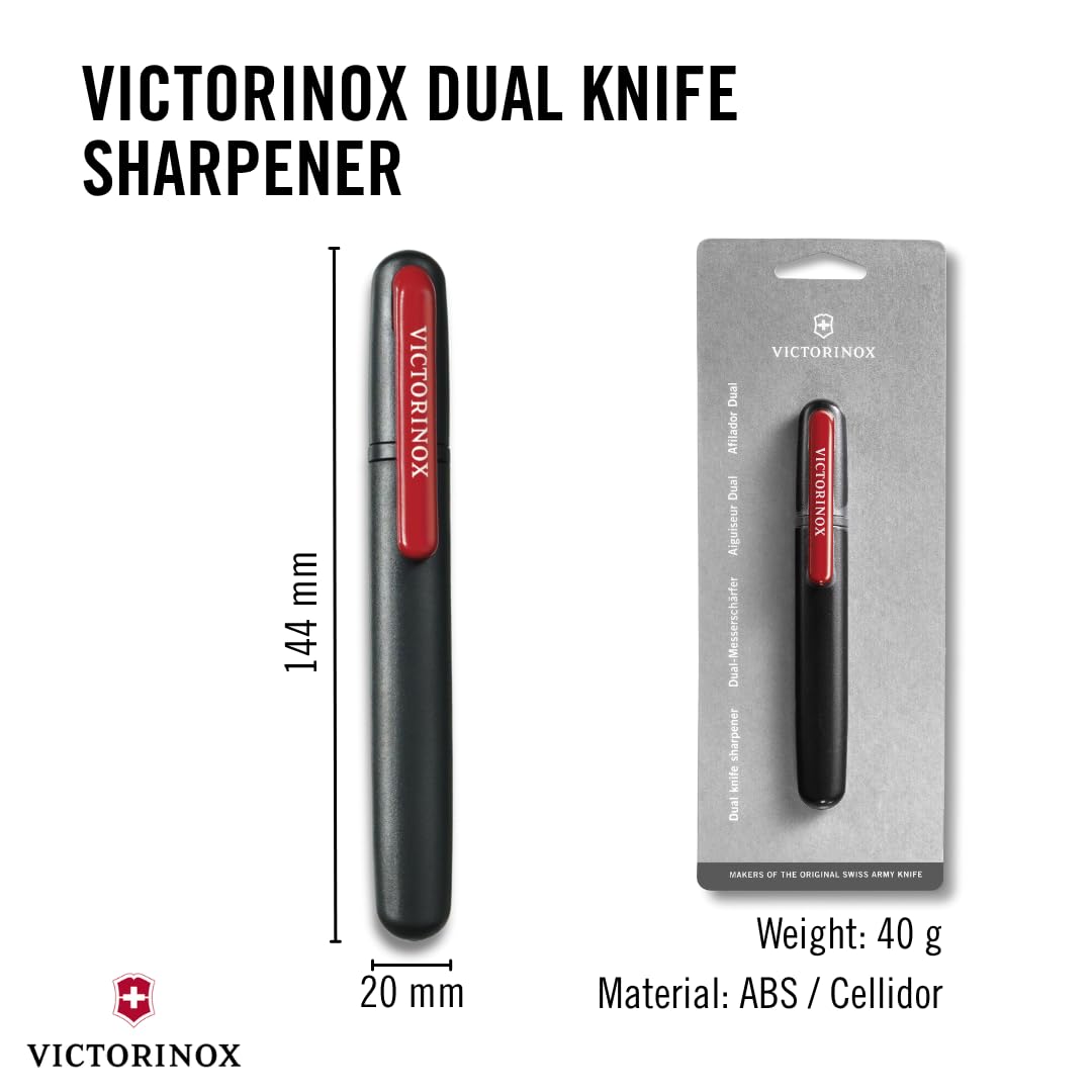 Dual-system Victorinox sharpener for straight blades, designed for reliability.