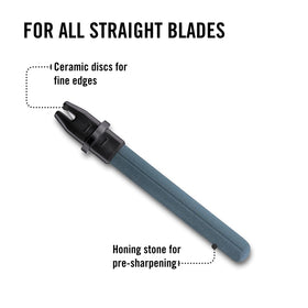 Portable Victorinox sharpener in a compact design suitable for travel.