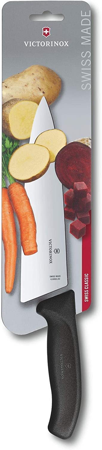 Victorinox Swiss Classic knife chopping vegetables for uniform prep