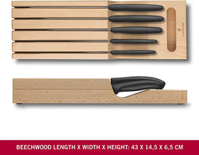 Victorinox Swiss Classic Santoku knife stored in the organizer for versatile kitchen prep.