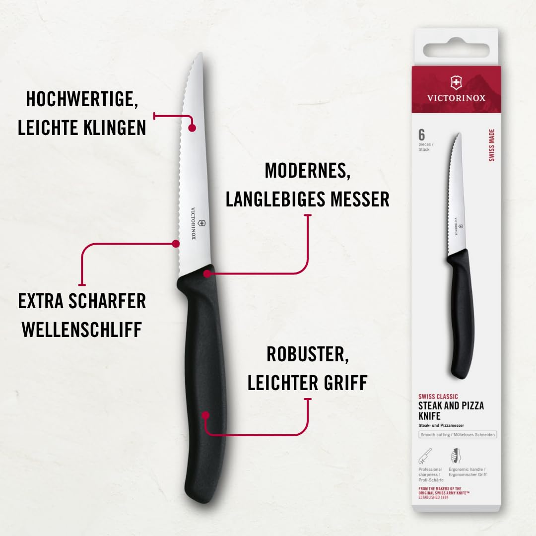 Victorinox steak knives neatly packed, ideal for gifting or storage.