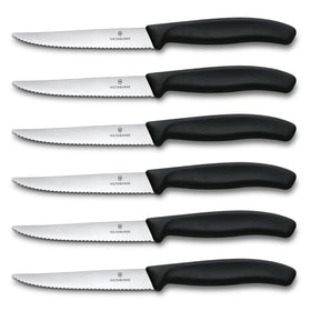 Victorinox Swiss Classic steak knife set on table for effortless entertaining.