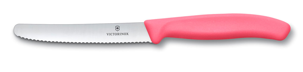 Victorinox Swiss Classic tomato-bread knife set with orange handles for effortless prep.