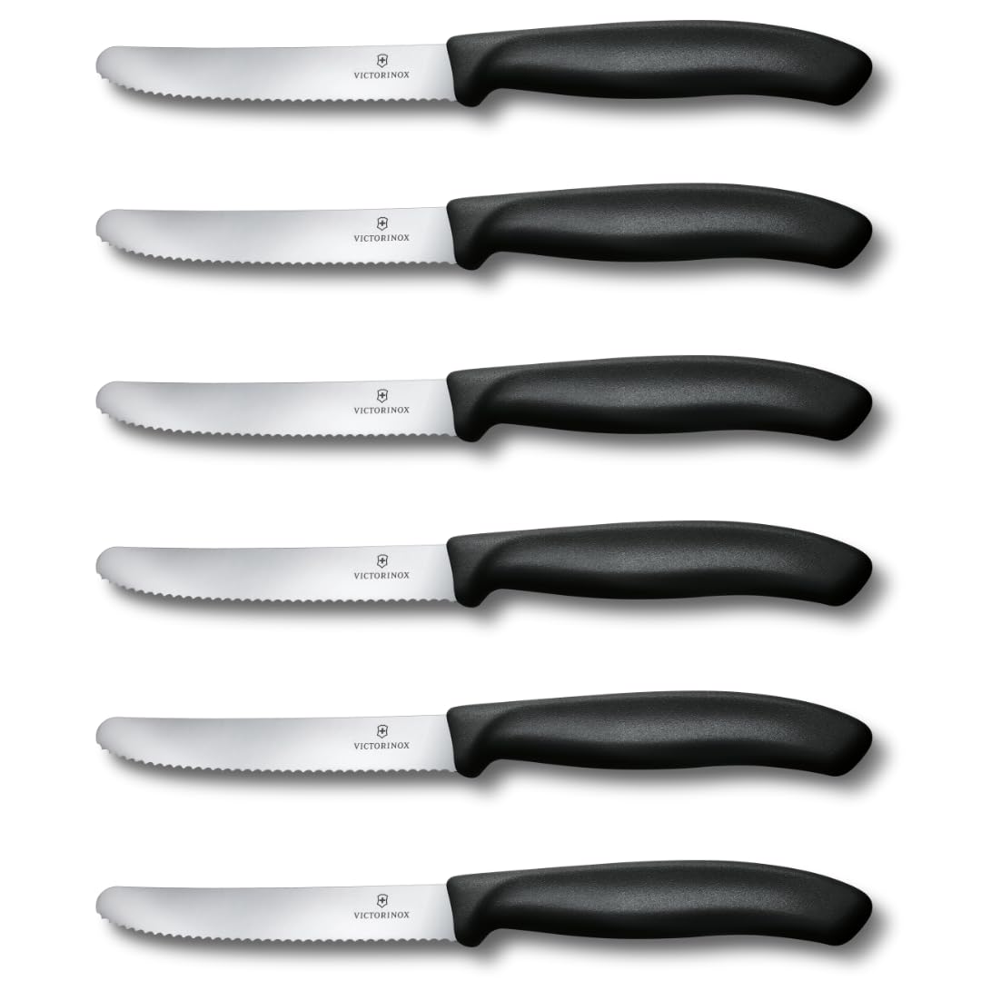 Victorinox Swiss Classic six-piece tomato and table knife set for everyday dining.