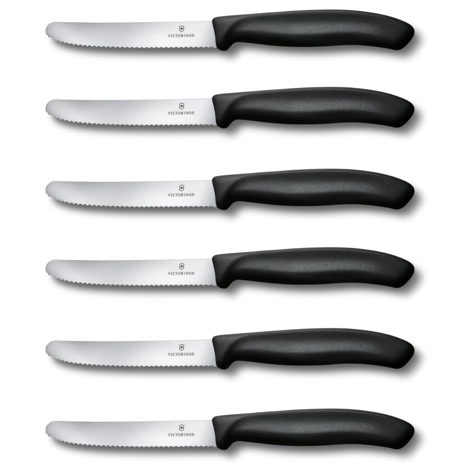 Victorinox Swiss Classic six-piece tomato and table knife set for everyday dining.