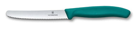 Victorinox Swiss Classic wavy-edge paring knife for delicate trimming and even slices.