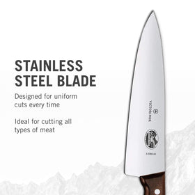 Victorinox Wood 8-Inch Chef's Knife ergonomic balance for steady slicing