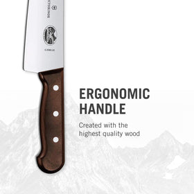 Victorinox Wood 8-Inch Chef's Knife extra-wide blade for stability