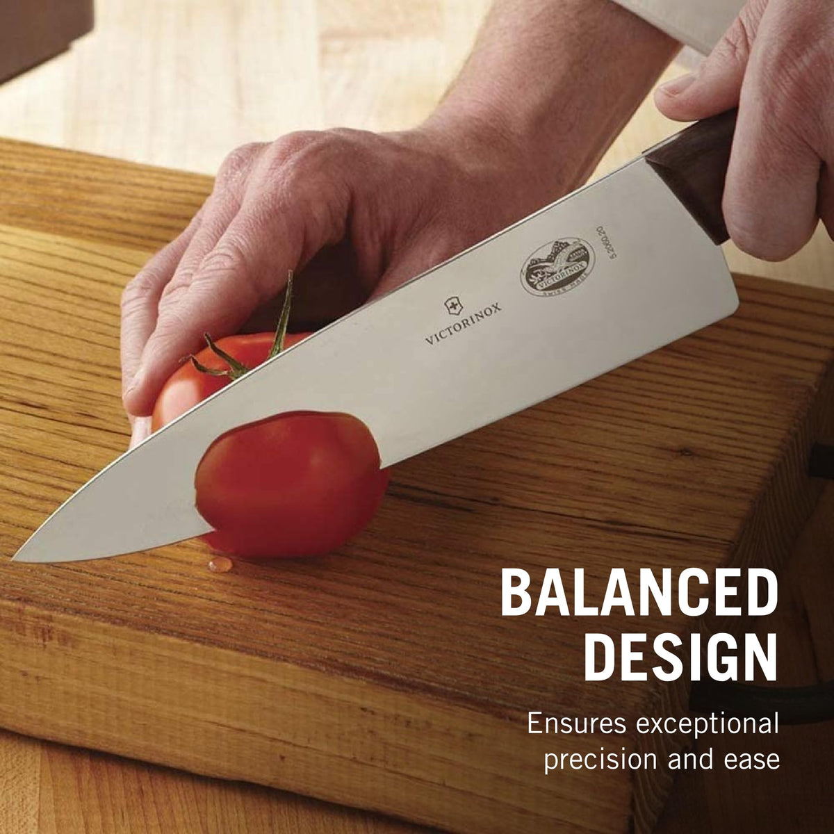 Victorinox Wood 8-Inch Chef's Knife meat-cutting versatility for proteins