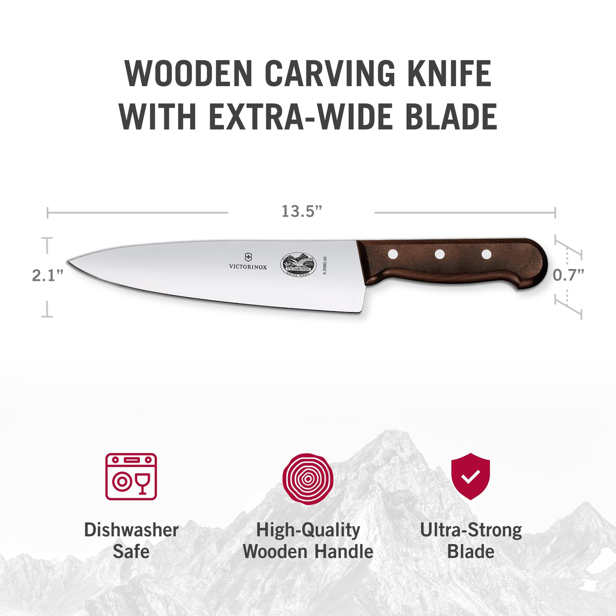 Victorinox Wood 8-Inch Chef's Knife slicing-action for clean cuts