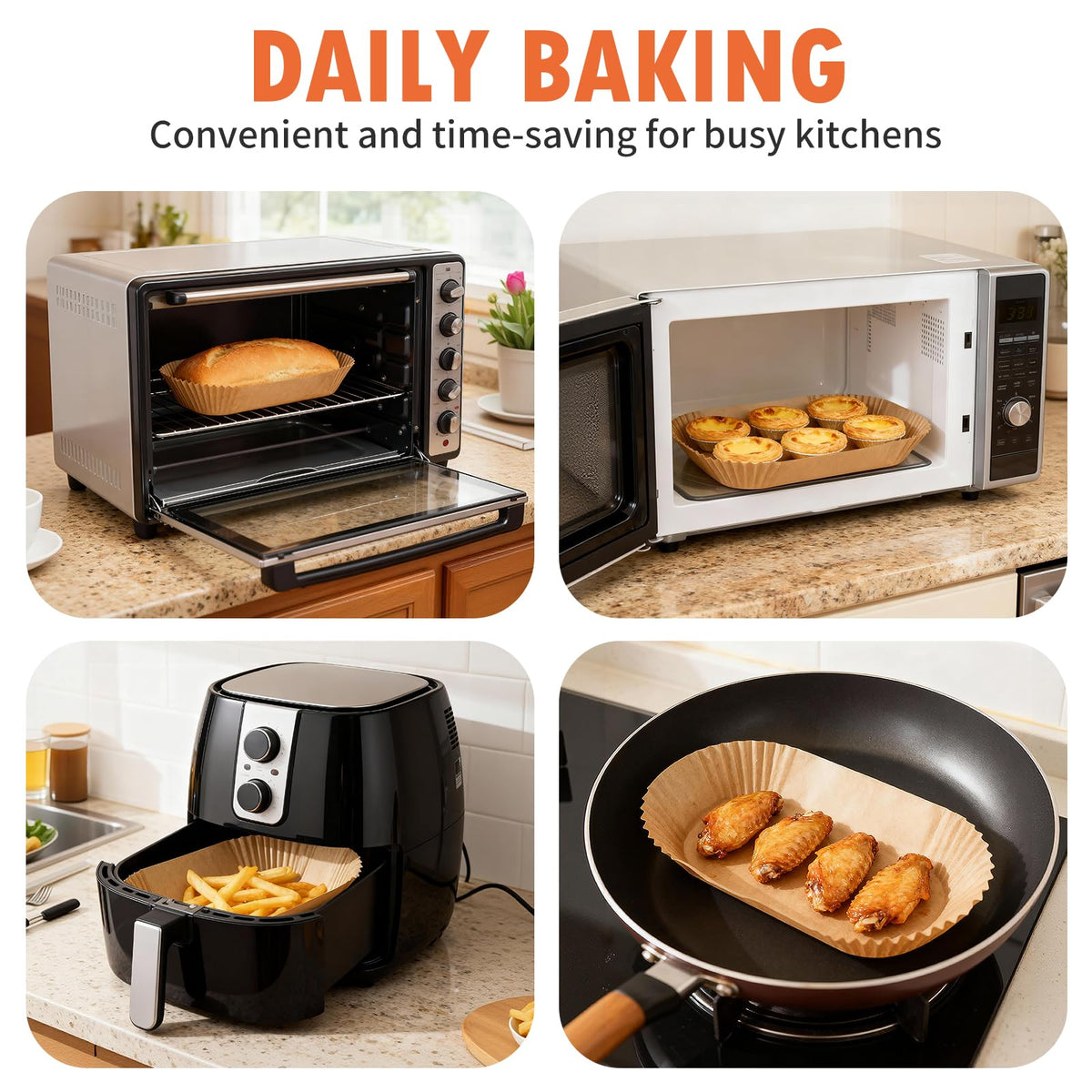 Victoyaw 9.5-inch liners suit standard bread pans for daily baking.