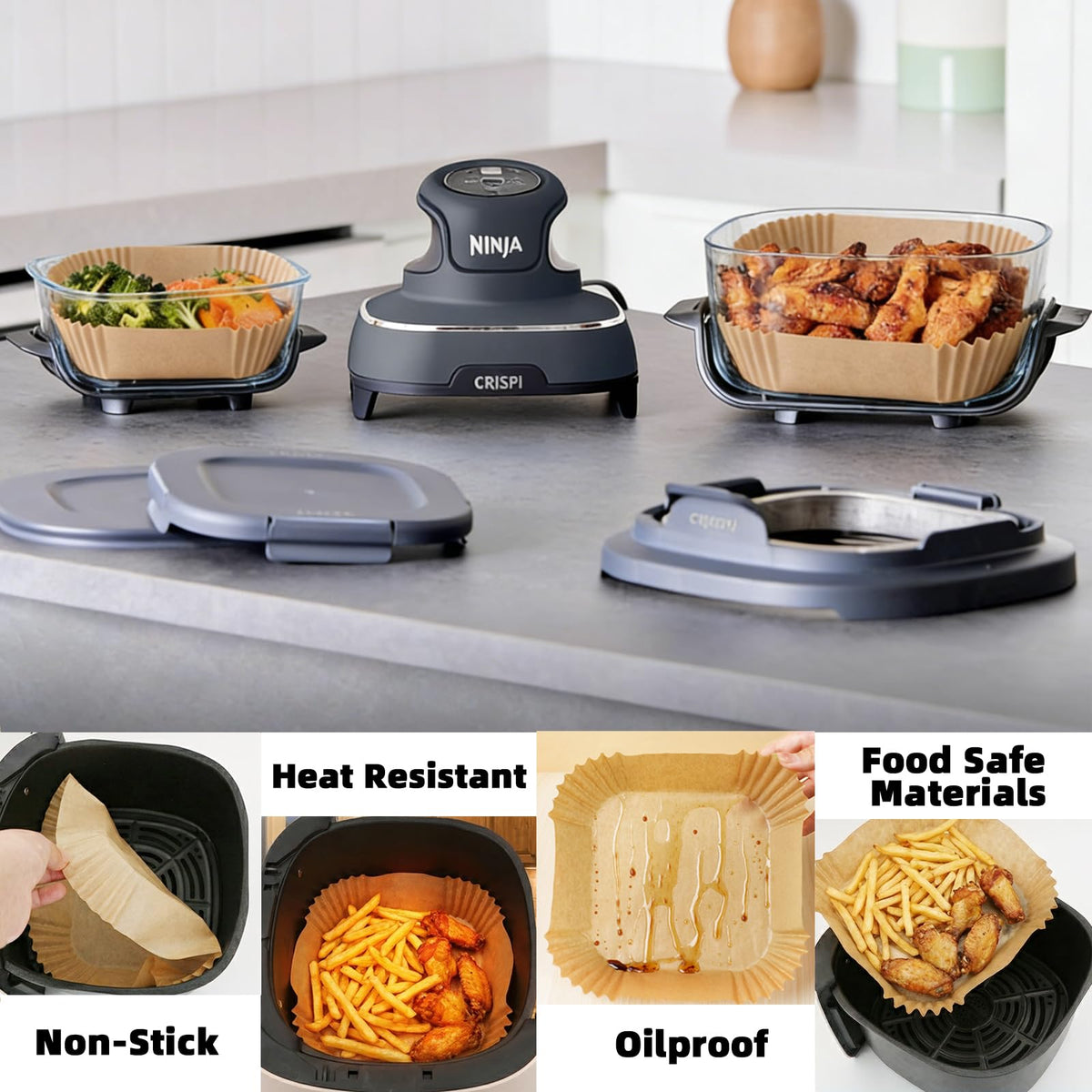 victoyaw Ninja Crispi liners 160pcs small ideal for 6-Cups portions