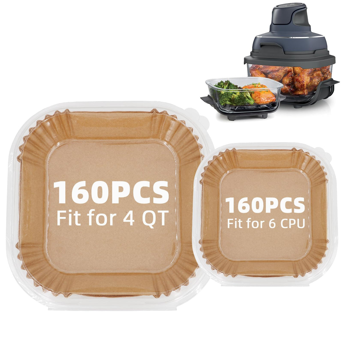 victoyaw Ninja Crispi liners packaging shot showing bulk pack for easy replacements