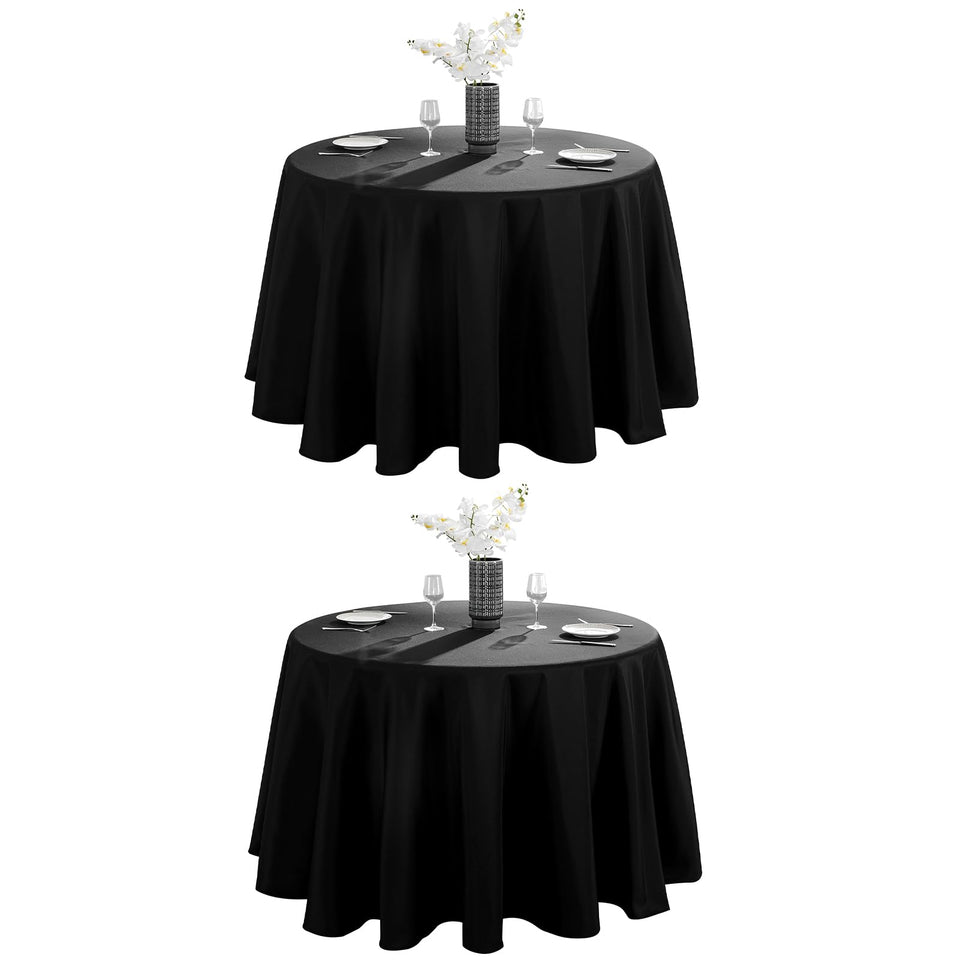 VidaFete 2-pack 120-inch round tablecloth bundle for elegant events.