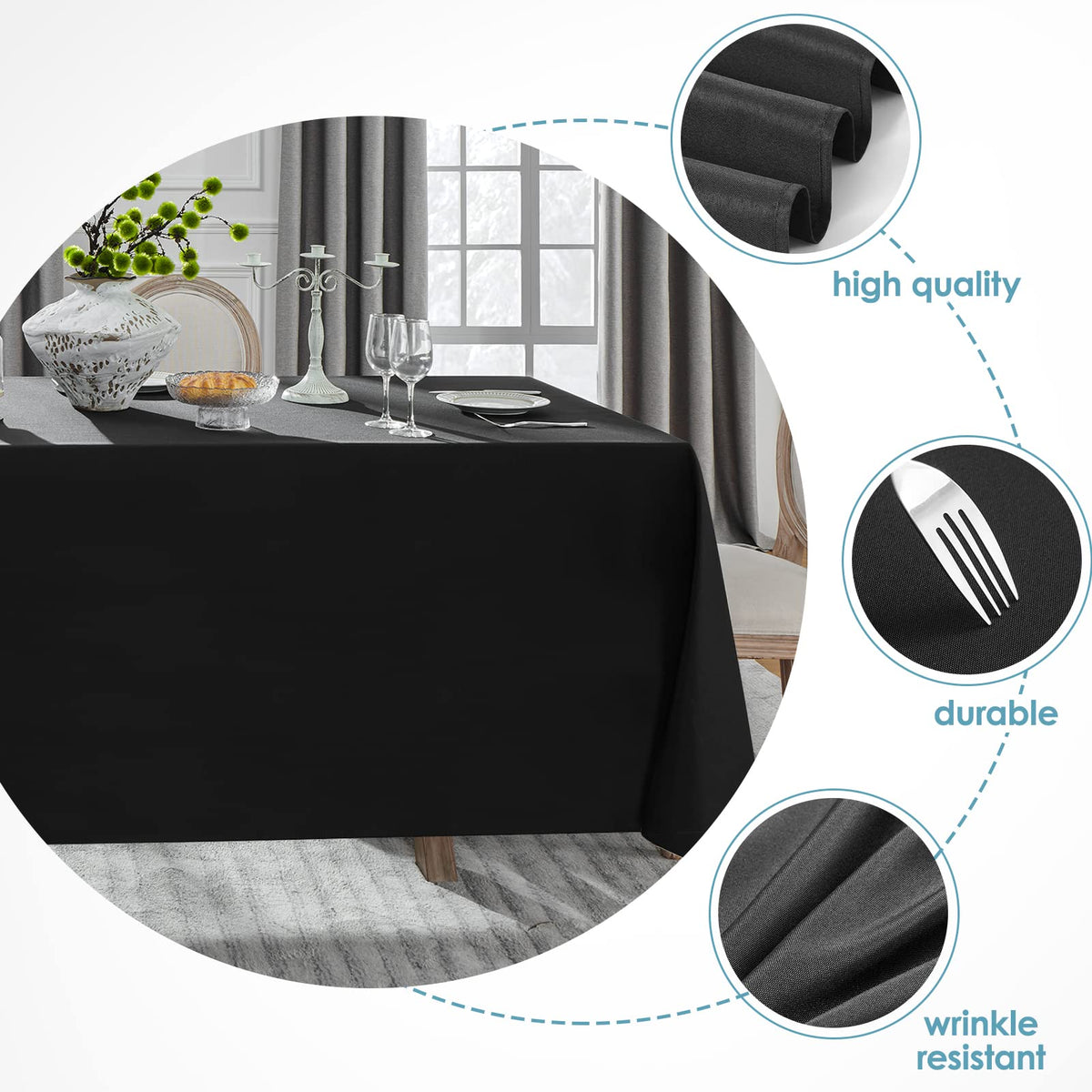 VidaFete tablecloth protecting a surface during a banquet.
