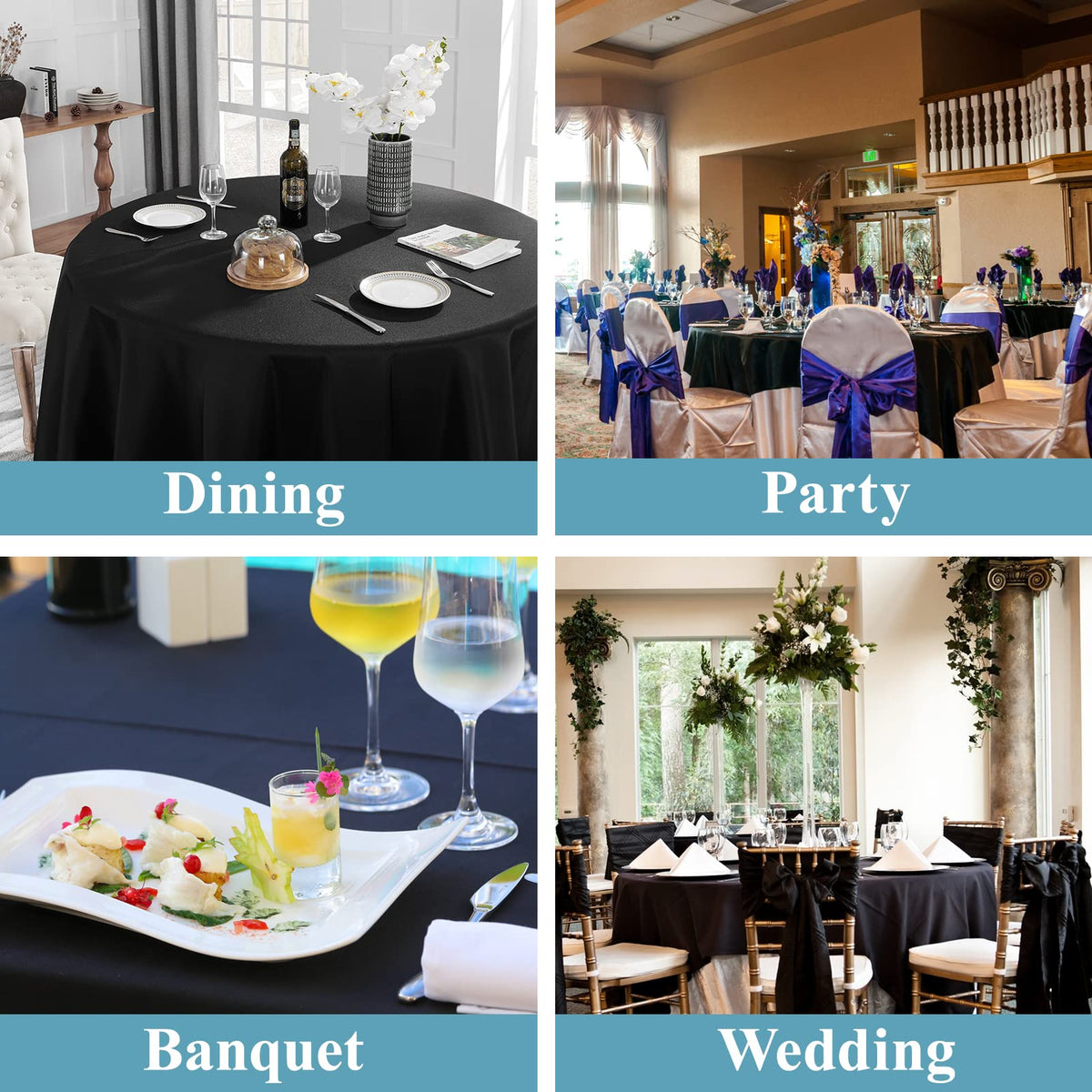 VidaFete durable, soft polyester surface reduces slipping during meals.
