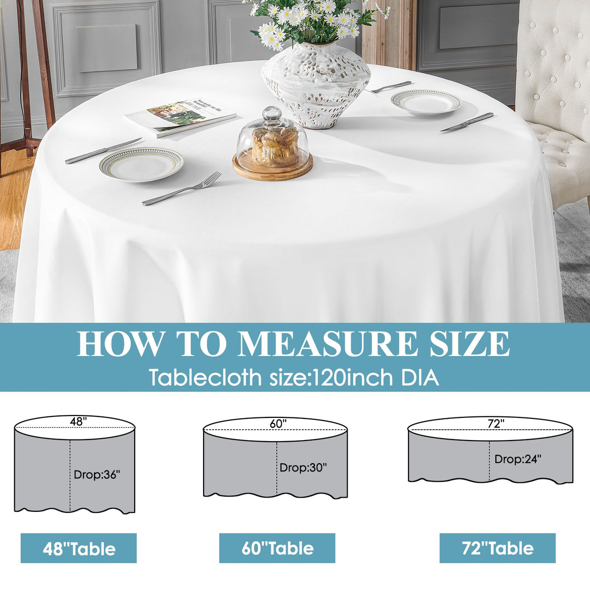 VidaFete machine-washable tablecloth simplifies post-event cleanup