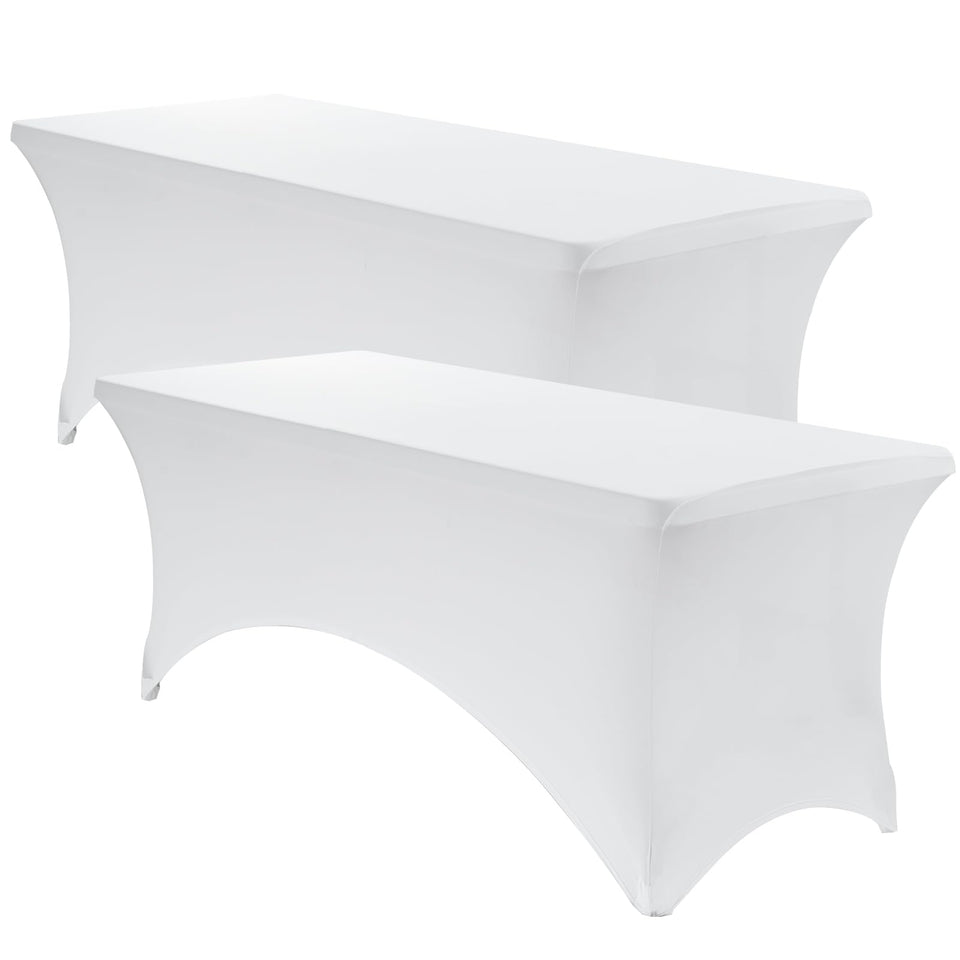 VidaFete Spandex Tablecloth 6ft on a rectangle table for a snug, polished fit.
