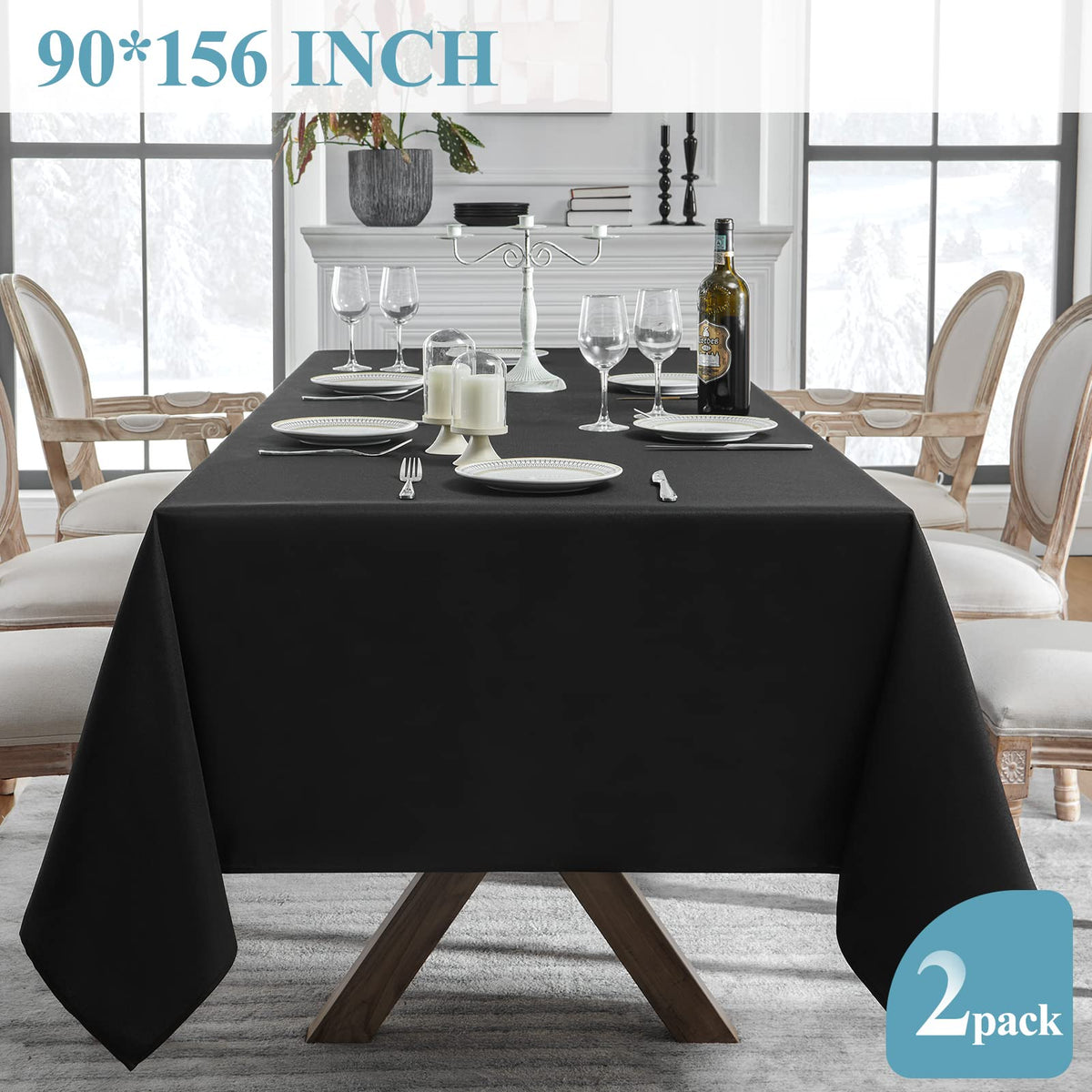 VidaFete tablecloth fitting 6-foot to 8-foot tables for gatherings.