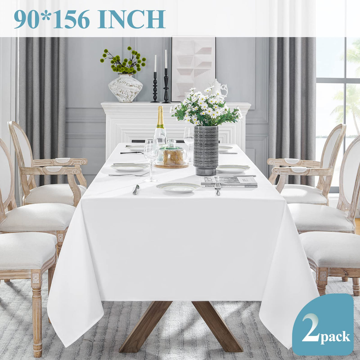 VidaFete tablecloth ideal for buffets and dining displays, with stain resistance.