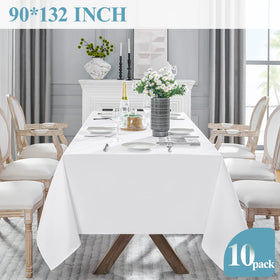 VidaFete buffet arrangement with a white rectangular tablecloth