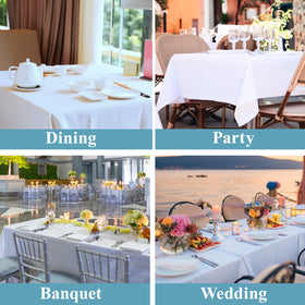 VidaFete tablecloth with stain-resistant finish during service
