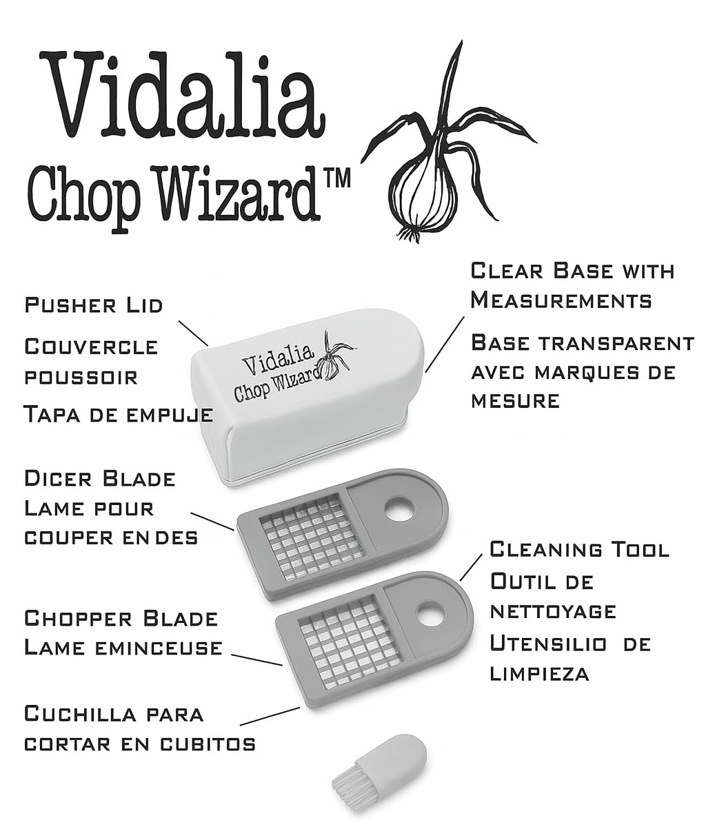 Vidalia Chop Wizard dishwasher-safe components for easy cleanup