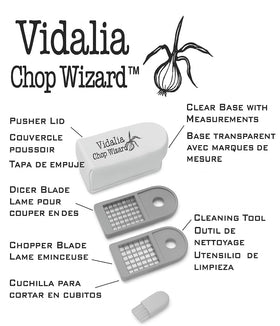 Vidalia Chop Wizard dishwasher-safe components for easy cleanup