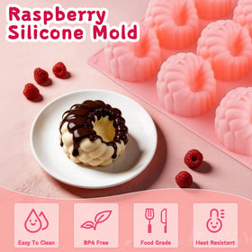 Vidotim 2-pack dessert mold versatile for mousse, chocolate, and jellies