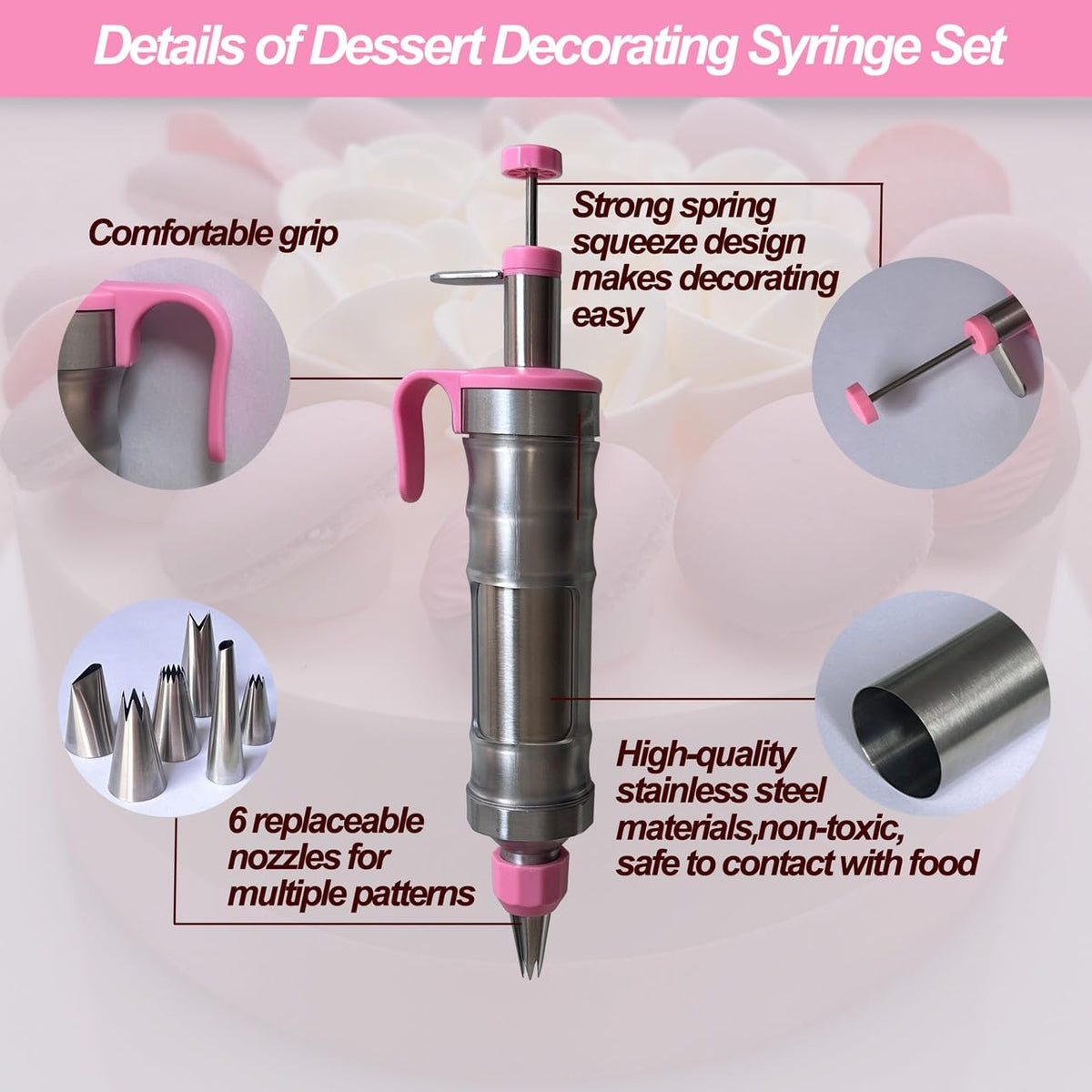 VIEASST easy-fill-cream-syringe enables quick loading and neat application