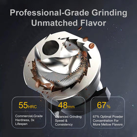 Viesimple Gen4 burrs close-up for consistent grind across brews.