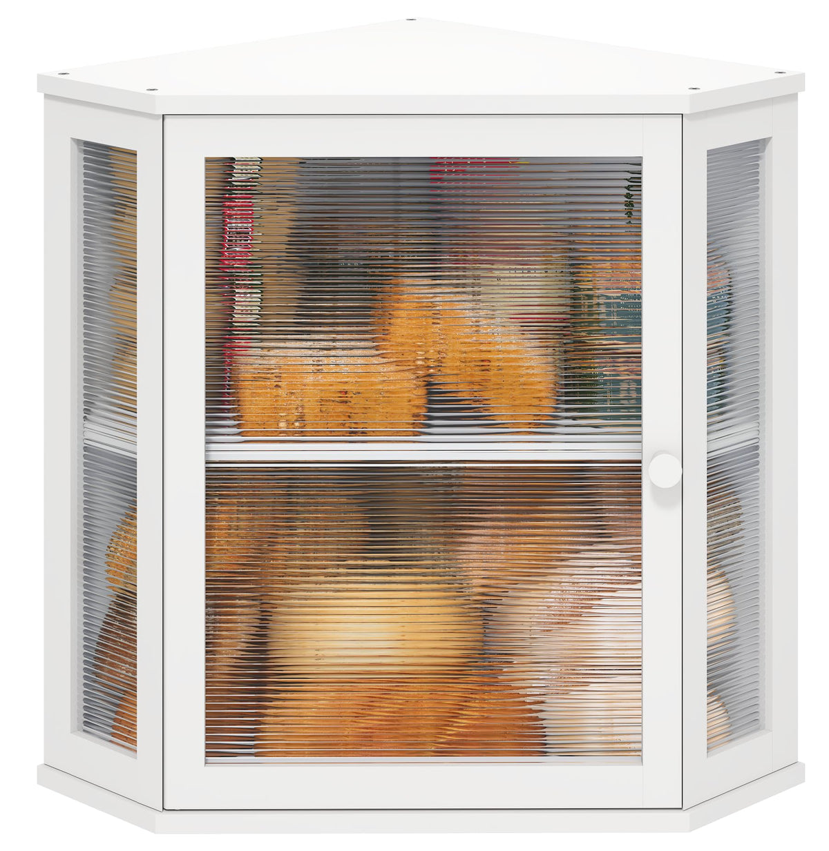 Viewcare bread box front view shows compact corner placement for space saving