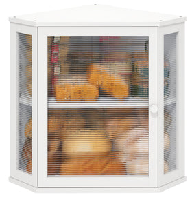Viewcare bread box front view shows compact corner placement for space saving