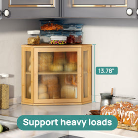 Large capacity holds multiple loaves and baked goods neatly.
