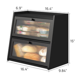 Viewcare bread box on kitchen counter demonstrates ready-to-use storage.