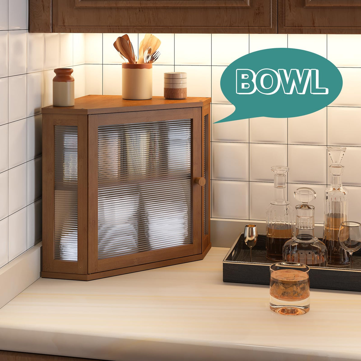 Viewcare two layer brown bread box fits loaves, rolls, muffins
