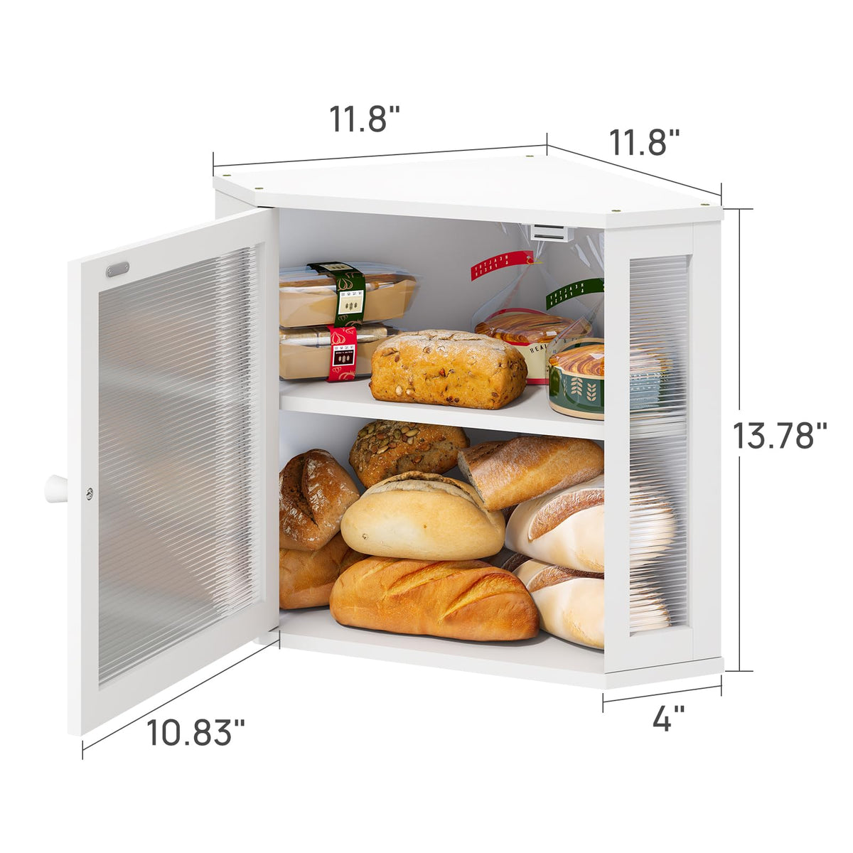 Viewcare bread box bamboo material emphasizing natural texture and durability