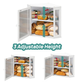 Viewcare bread box two layers illustrating spacious storage capacity