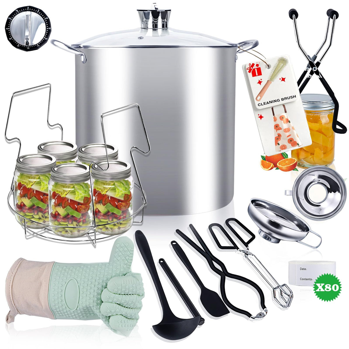 Vigamimn canning pot 20qt with durable stainless steel for even heating