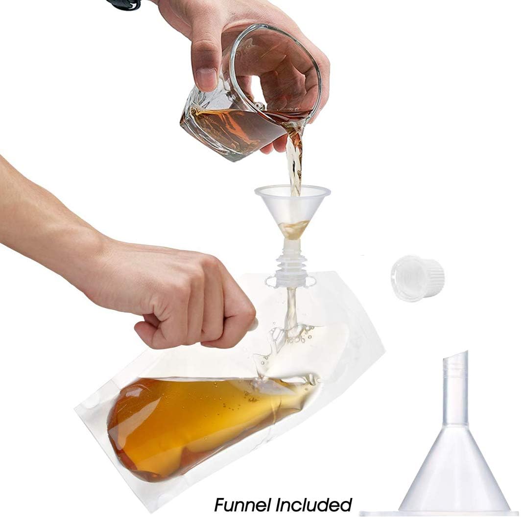 Vignee funnel in use with the kit for easy liquid transfer