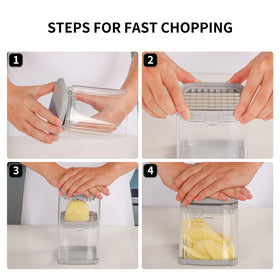 Vihoom compact storage container keeps cut pieces tidy.