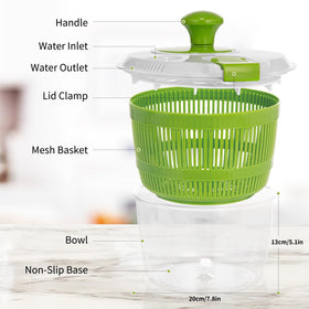 Vihoom non-skid base keeps the bowl steady on the counter.