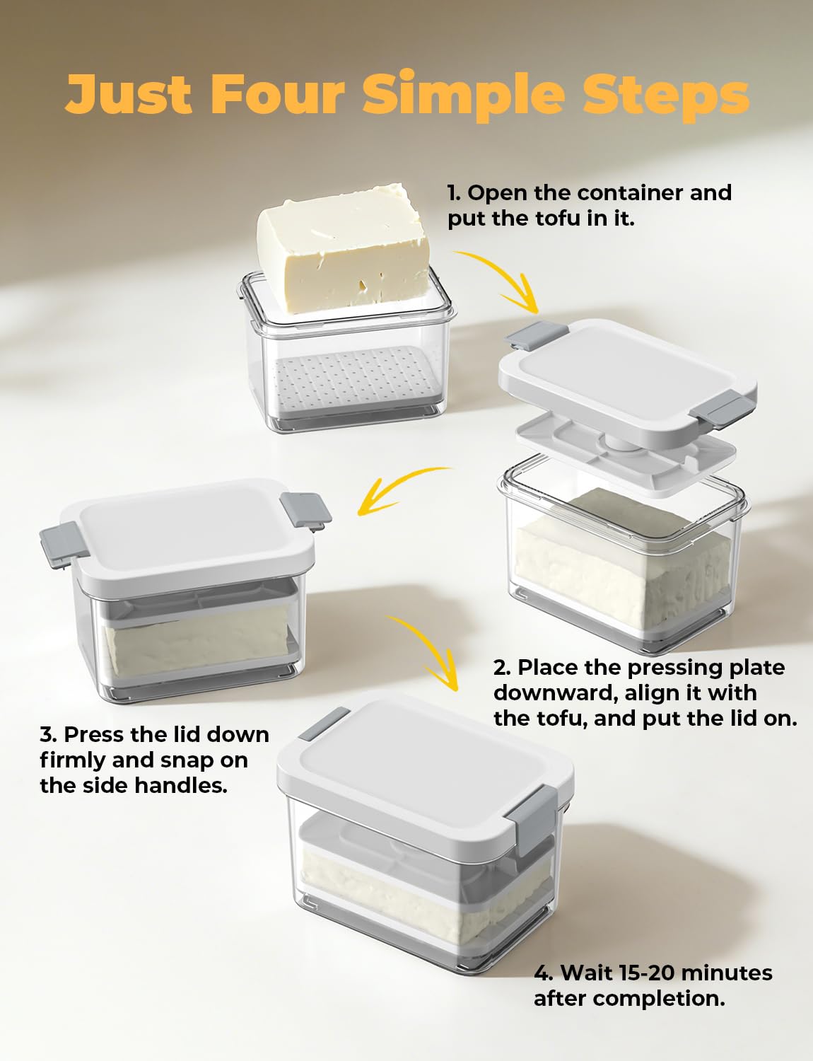 Vihoom Tofu Press drainer action demonstrates efficient moisture removal.