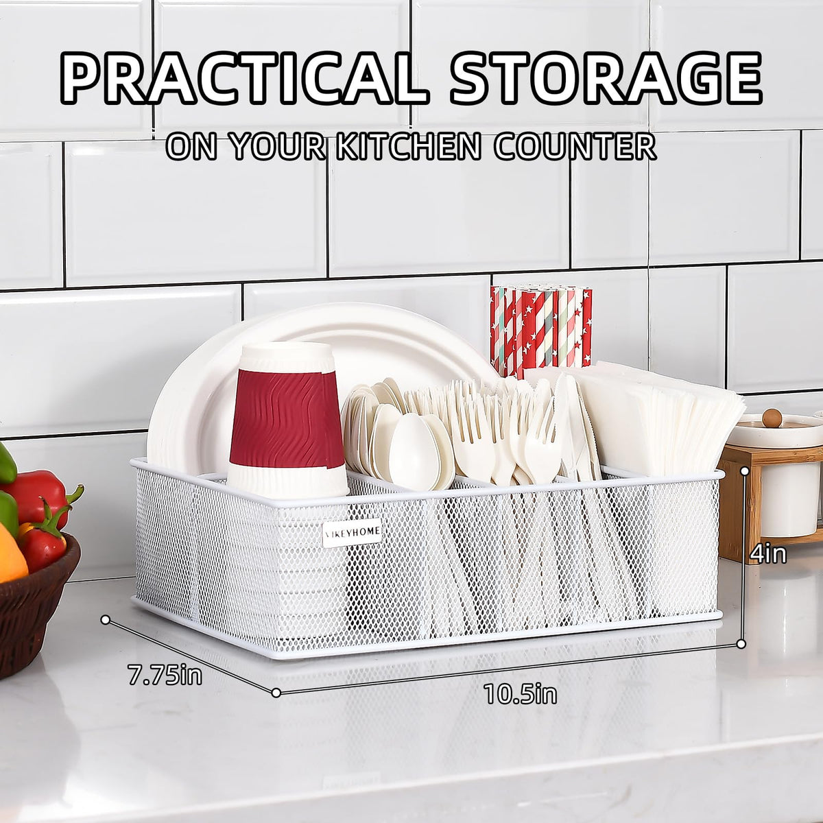 VIKEYHOME durable-metal construction for lasting kitchen organization.