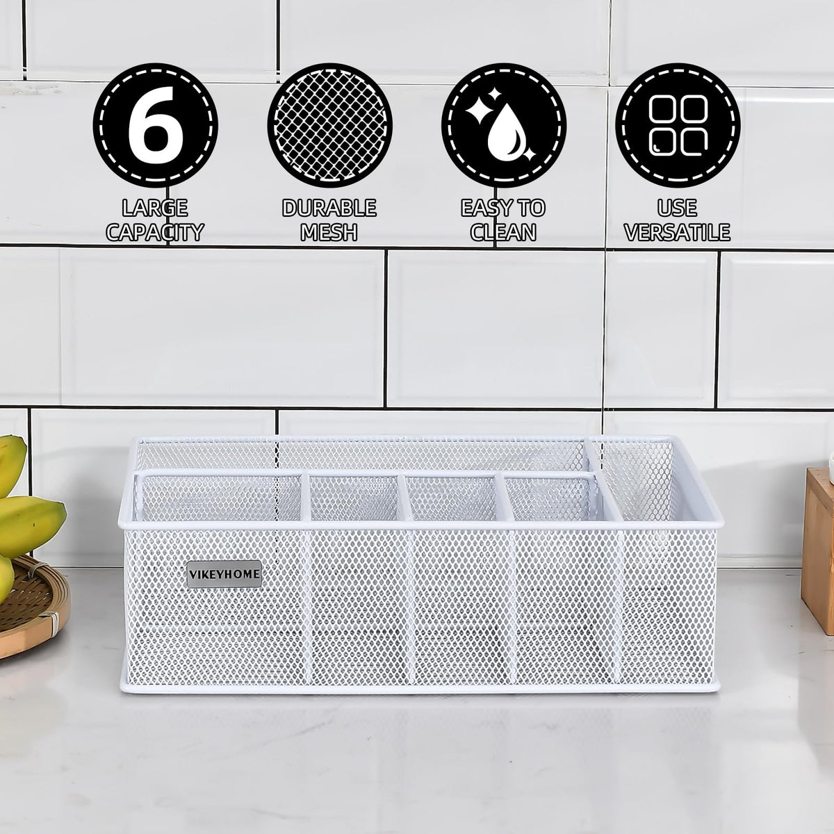 VIKEYHOME napkin-compartment keeps napkins neat at parties.