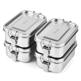 VIKCOLEE four-piece bento box with 550ml capacity for on-the-go meals.