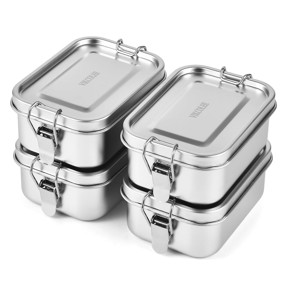 VIKCOLEE four-piece bento box with 550ml capacity for on-the-go meals.