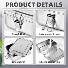 VIKCOLEE compact portable 550ml lunch box fits in a bag.
