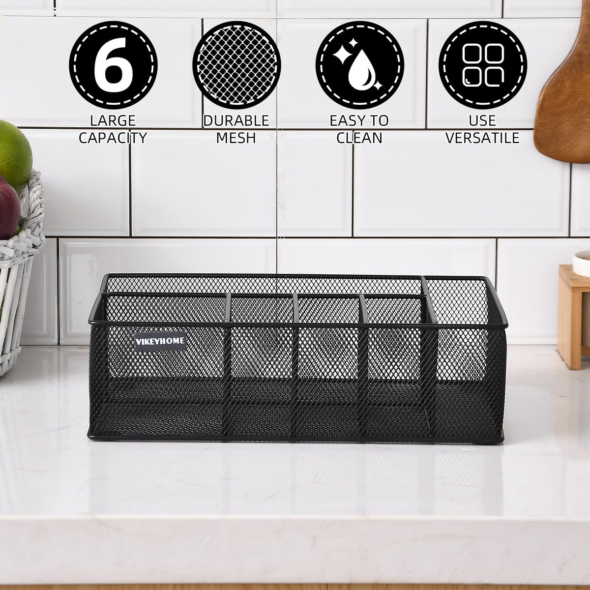 VIKEYHOME cup holder compartment neatly stores cups for quick access during picnics.